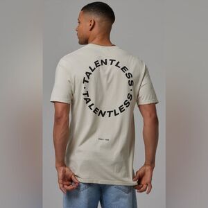 NWT Talentless Men’s Bone Off White Graphic Short Sleeve Premium Tee Shirt  XL